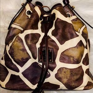 Dooney and Bourke Giraffe Print Bucket Bag